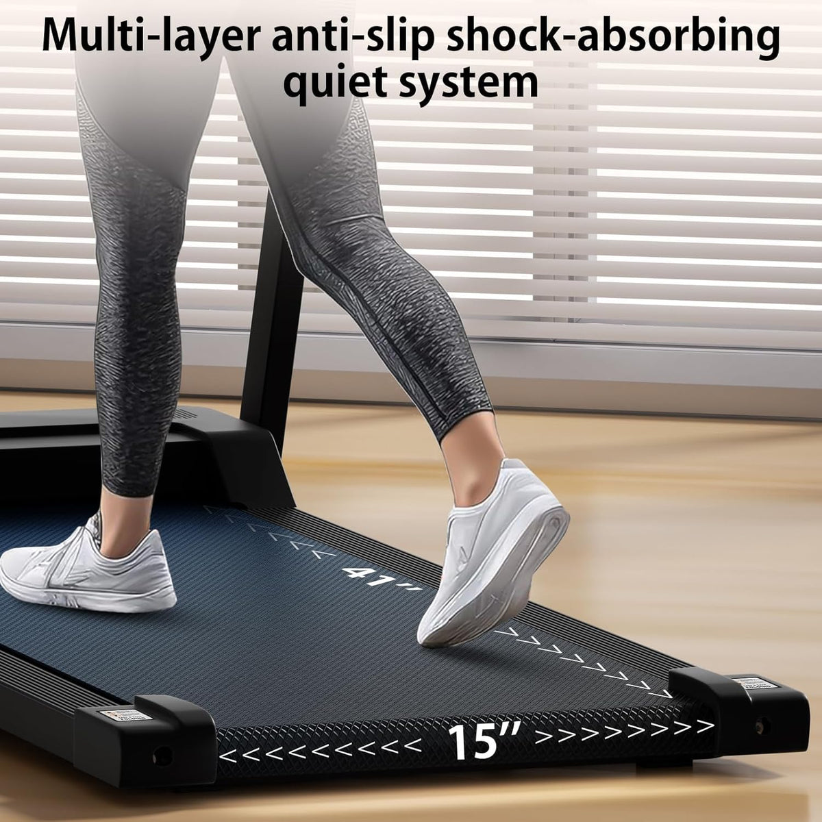 Portable Foldable Treadmills for Home, Small Folding Treadmill for Home Office with 300 LBS Capacity, Walking Running Exercise Electric Compact Treadmill with LED Display