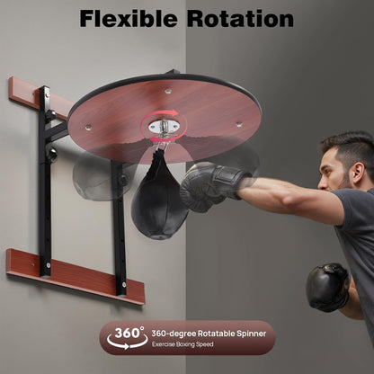 Speed Bag Platform Kit Heavy Duty, Adjustable Height Wall Mount Professional Boxing Training Equipment with Punching Ball, Punching Striking Kit Suitable for Boxing and Fitness Enthusiasts