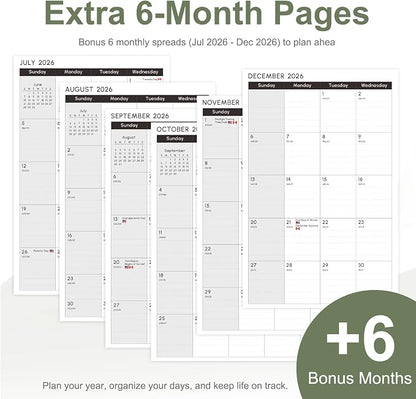 2027 Planner, Weekly and Monthly Calendar Planner Book, JAN 2027 - DEC 2027