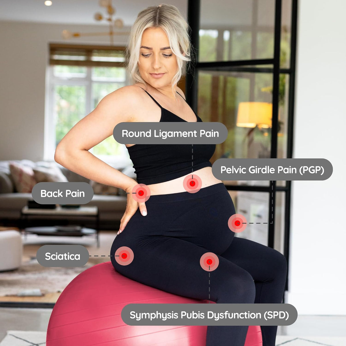 BABYGO® Birthing Ball for Pregnancy & Labor + Our Award Winning Book - Exercise, Birth & Recovery Plan, 5X Stronger Than a Yoga Ball with Eco Friendly Material