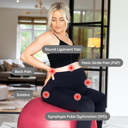 BABYGO® Birthing Ball for Pregnancy & Labor + Our Award Winning Book - Exercise, Birth & Recovery Plan, 5X Stronger Than a Yoga Ball with Eco Friendly Material