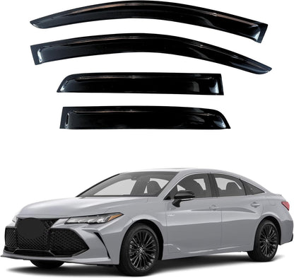 KPY Window Visor Compatible with Toyota Avalon 2019-2022, 4PC Rain Guard Side Window Vent Deflectors Tape-On Style, 2019 2020 2021 2022