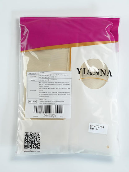 YIANNA Fajas Colombianas Shapewear for Women Tummy Control Post Surgery Full Body Shaper Butt Lifter with Zipper Crotch
