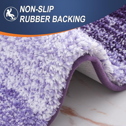 OLANLY Small Bathroom Rugs Mat 24x16, Extra Soft Absorbent Microfiber Bath Rugs, Rubber Backing, Quick Dry, Machine Washable Bath Mat for Bathroom Floor, Tub and Shower, Home Decor Accessories, Violet