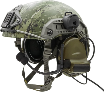 COMTA 2 Helmet-Type Tactical Headset with U94 PTT 2pin，Noise Canceling Headphones，for Airsoft Hunting Shooting