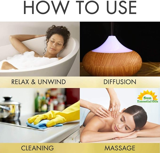 Sun Essential Oils – 4 oz Clove Essential Oil with Dropper for Diffuser, Skin, Aromatherapy Massage, Humidifier, Spicy Scent for Candle, Lotion & Soap Making, Room Fragrance