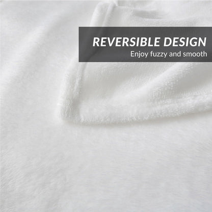 Bedsure Fleece Blanket Twin Size White - 300GSM Lightweight Plush Fuzzy Cozy Soft Warm Blanket for Bed, Sofa, Couch, Travel, Camping, 60x80 inches