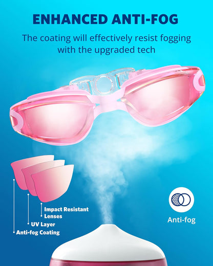 Aegend Swim Goggles, Swimming Goggles No Leaking Full Protection Adult Men Women Youth