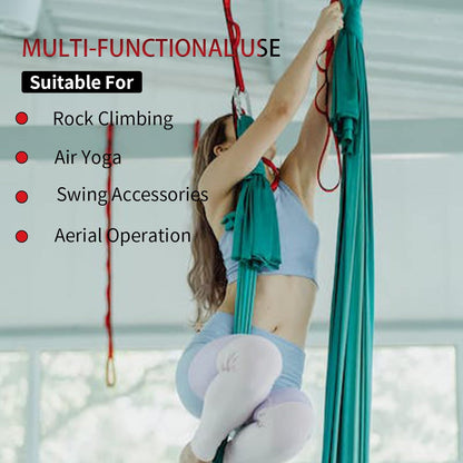 Aerial Yoga Hammock Daisy Chains Strap, Strong 22kN Adjustable with 10 Loops, No Stretch, Climbing Strap Nylon Chain Sling for Aerial Yoga,Swing, Hammock, Suspension, Exercise