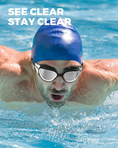 OMID Swim Goggles, P2 Polarized Swimming Goggles for Men Anti-fog Goggles Swimming for Adult Women