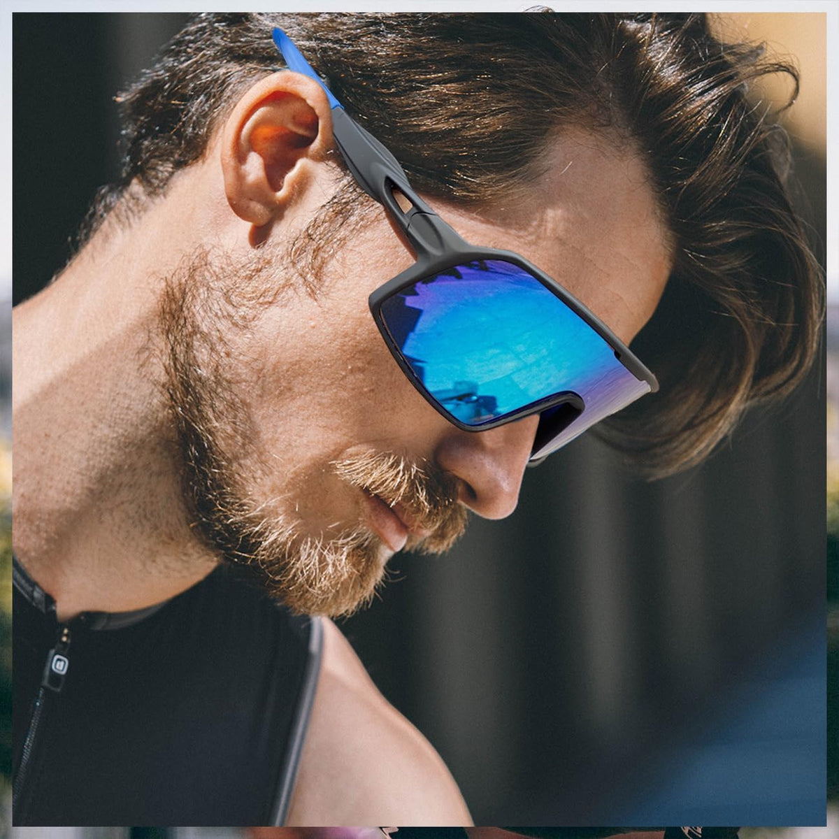 Polarized Sports Sunglasses for Men and Women Cycling Glasses UV Protection Goggles for Mountain Bike Running Fishing