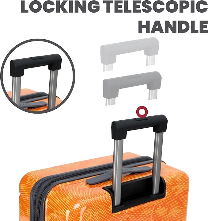 Spyder Matrix 29 Inch Large Luggage Expandable Hardside Upright Suitcase with 360° Spinner Wheels, TSA Approved Lock, Orange