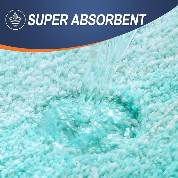 OLANLY Large Bathroom Rugs Mat 50x30, Extra Soft Absorbent Microfiber Bath Rugs, Rubber Backing, Quick Dry, Machine Washable Bath Mats for Bathroom Floor, Tub and Shower, Home Decor Accessories, Teal