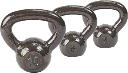 Cast Iron Kettlebell Weights for Home Gym, Heavy Duty Strength Training, Workout Equipment for HIIT, Functional Fitness