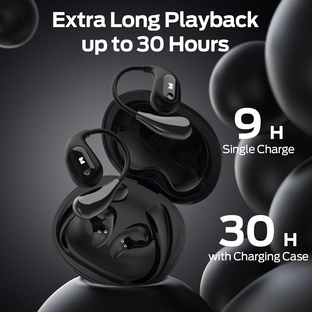 Monster Open Ear AC210 Headphones, Wireless Headphones Bluetooth 5.4 Earphones Stereo Sound,32H Playtime, HD Clear Calls,Fast Charging Touch Control, IPX5 Waterproof Open Ear Earbuds