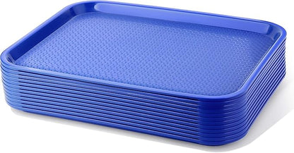 New Star Foodservice Fast Food Tray, Set of 12 (Blue, 14 by 18-Inch)
