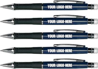 Custom Mechanical Pencil. Promotional Personalized Imprinted Mechanical Pencil. Custom Printed Name/Business/Event Information (Blue, 150 Count, Pack of 1)