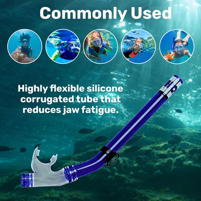 H2Odyssey SP-3 Neptune Childrens Snorkel - Kids Dry Snorkel with Silicone Mouthpiece