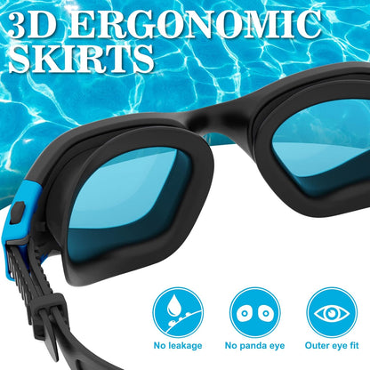 WIN.MAX Polarized Swimming Goggles Swim Pool Goggles Anti Fog Anti UV No Leakage Clear Vision for Men Women Adults Teenagers