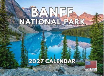 Banff National Park Calendar 2027 Canada Monthly Wall Calender 12 Month | American Made In The USA
