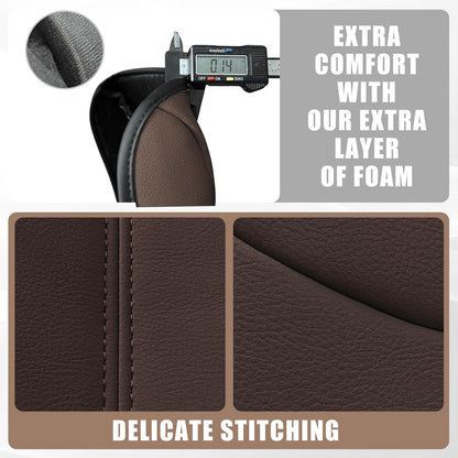Muslogy Center Console Cover Compatible with Honda Pilot 2023 2024 2025, 2024-2026 Ridgeline/Passport Accessories Armrest Cover Pad Lid Cushion Middle Console Protector Leather Extra Soft(Dark Brown)