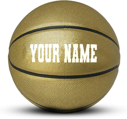 HAMMET Personalized Basketball – Customized Basketball with Your Name or Text – Multiple Colors, Fonts & Designs Available – Durable for Indoor and Outdoor - Ideal Gift for Son, Daughter, Boy or Girl