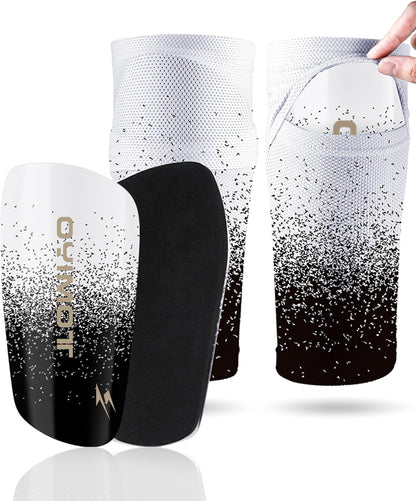 TOMIYO Soccer Shin Guards,Shin Guards Soccer Kids 10-12 and Shin Pad Sleeves with Inserted Pocket,Protective Soccer Equipment for Youth Adult,espinilleras de Futbol para Hombres for Team Sports