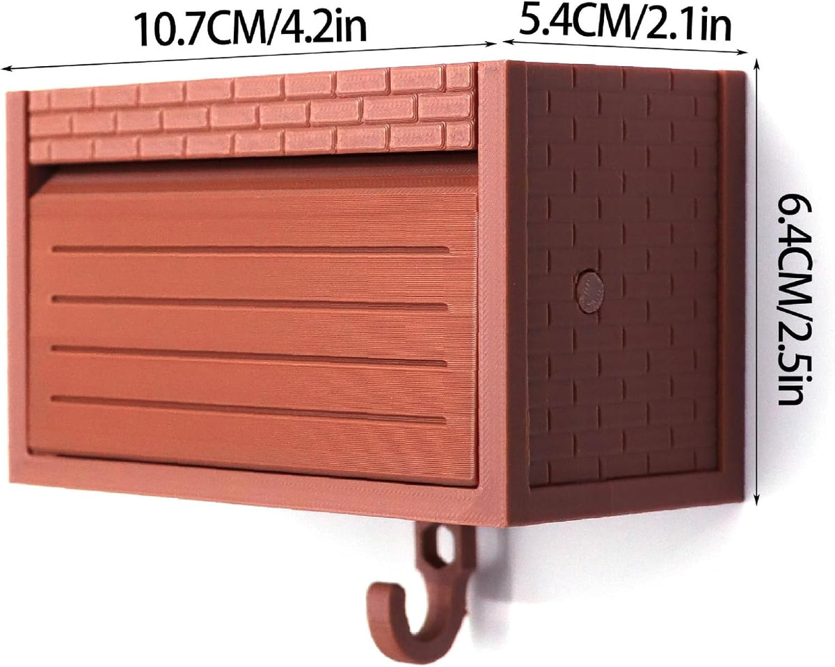 Wall-Mounted Car Display Key Holder, Decorative Garage Model Design, Multiple Colors（No Car） (Stripe-Brown（No Car）)