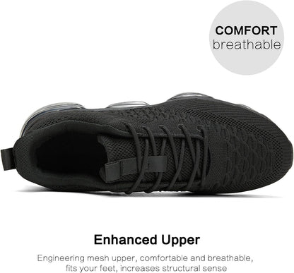 Men's Air Cushion Running Shoes Breathable Tennis Fashion Sneakers Non Slip Workout Casual Sport Shoes Gym Training Comfortable Walking Shoes