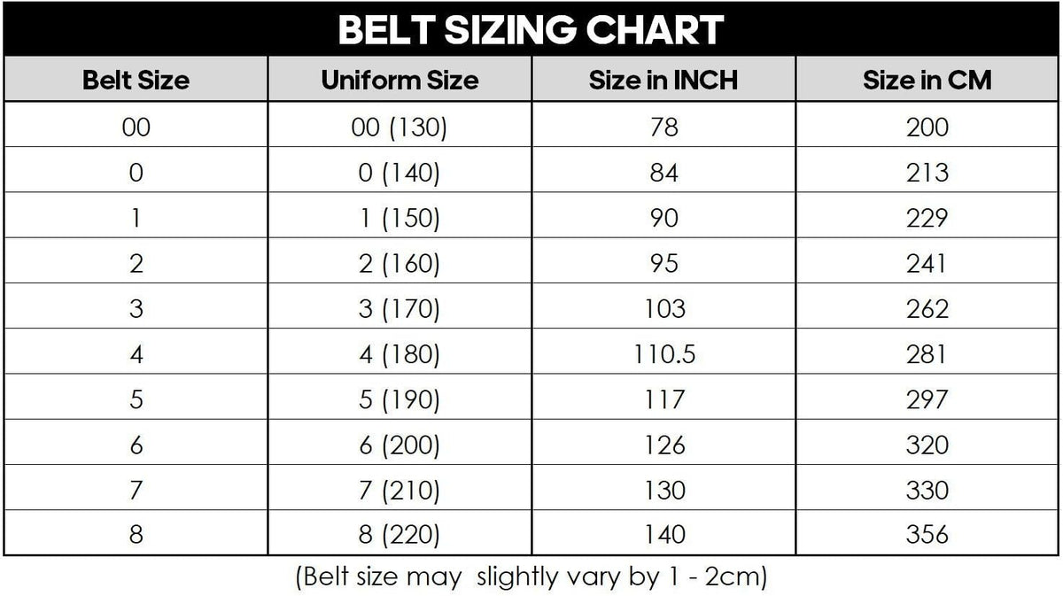 AAMA Color Belts with White Stripe for Martial Arts - Taekwondo Karate Judo
