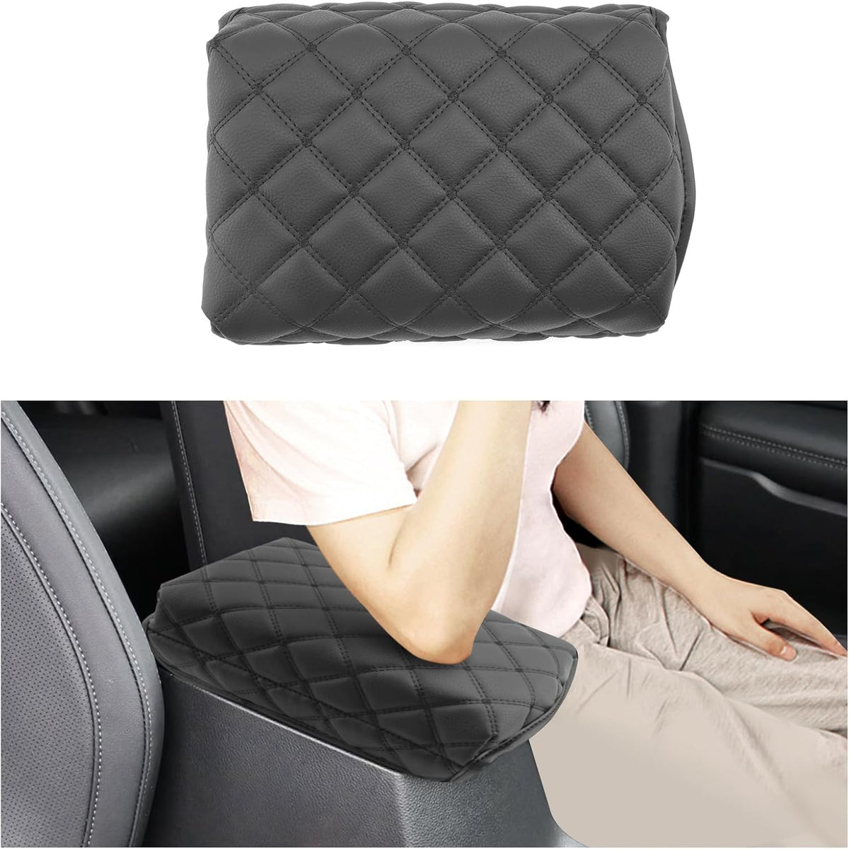 SXCY for 2024 2025 Kia Seltos Armrest Cover for Kia Seltos 2025 Accessories 2021-2024 2025 Seltos Center Console Cover Pad 2024 2025 Seltos Middle Console Cover (Thick Soft Pad)
