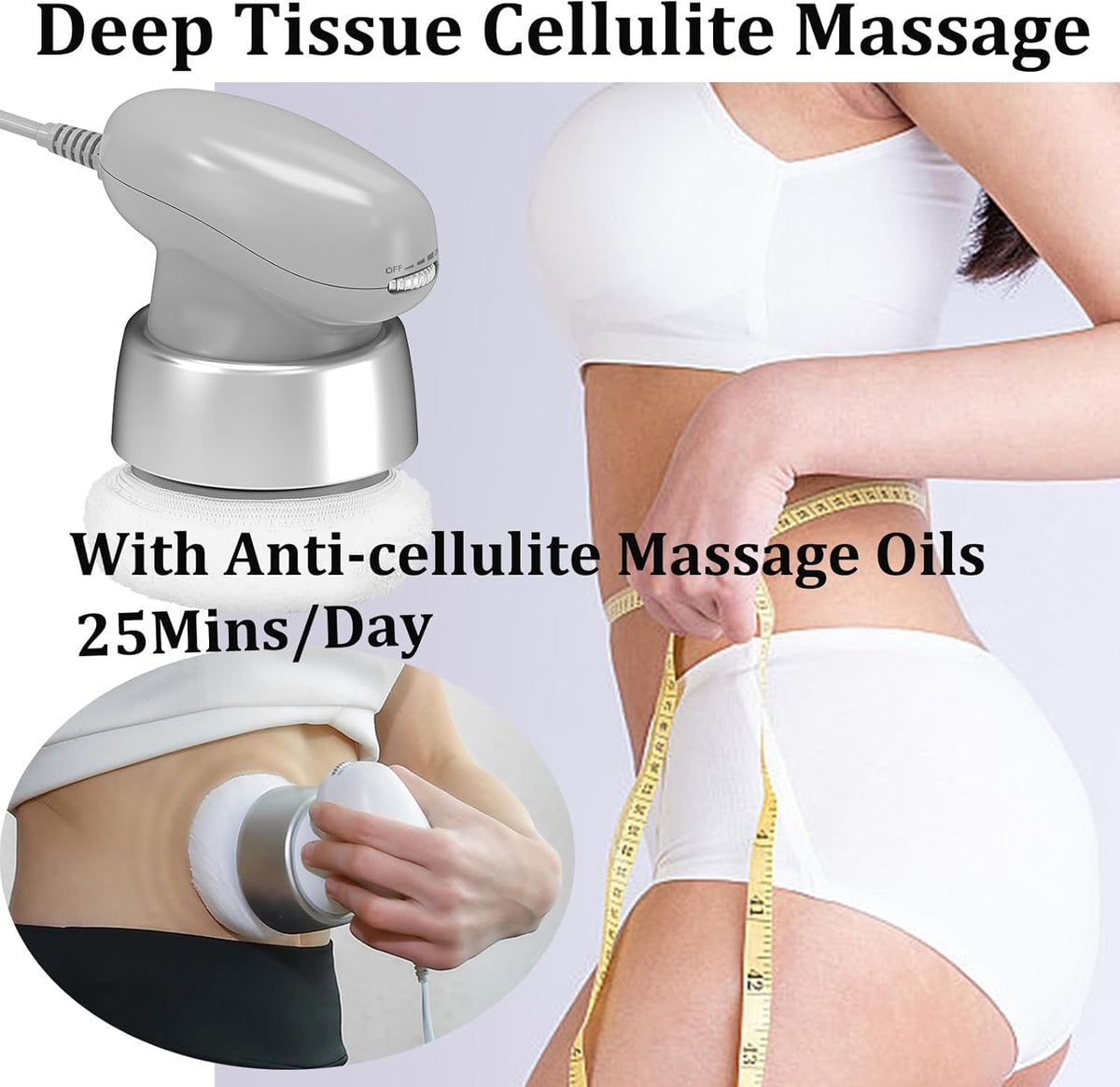 Body Sculpting Machine, Corded Anti Cellulite Massage Tool, Deep Tissue Lymphatic Drainage Handheld Full Body Massage Relaxing SPA Cellulite Fat Remover Oil Apply Belly Butt Limbs Tightening Shaping