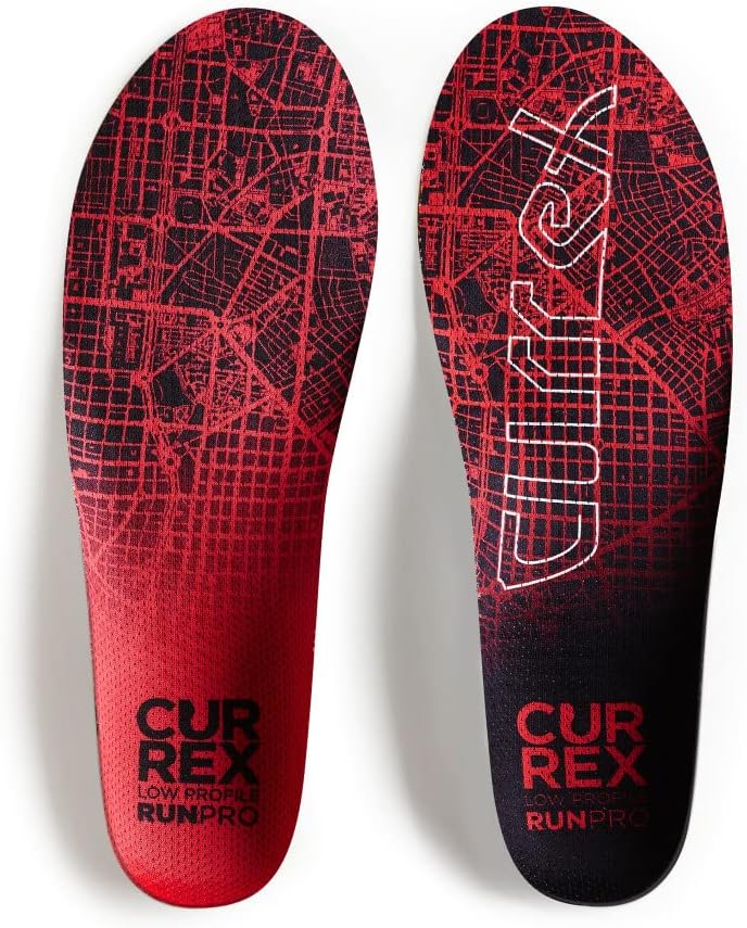 CURREX RunPro Insoles for Running Shoes – Arch Support Inserts to Help Reduce Fatigue, Prevent Injuries & Boost Performance – for Men & Women – Low Arch, Small