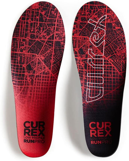 CURREX RunPro Insoles for Running Shoes – Arch Support Inserts to Help Reduce Fatigue, Prevent Injuries & Boost Performance – for Men & Women – Low Arch, Small