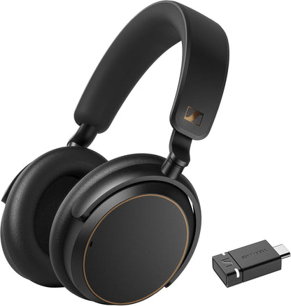 Sennheiser ACCENTUM Wireless Bluetooth Headphones - 50-Hour Battery Life, Audio, Hybrid Noise Cancelling (ANC), All-Day Comfort and Clear Voice Pick-up for Calls, Black/Copper