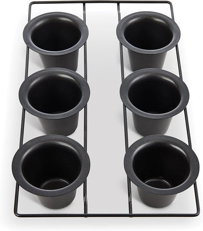 Mrs. Anderson's Baking 6-Cup Popover Pan, Carbon Steel with Non-Stick Coating, PFOA Free, 15.75 x 9 x 2.25-Inches