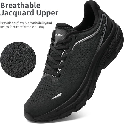 Men's Walking Shoes Lightweight Breathable Cushioning Running Shoes Athletic Tennis Workout Gym Non Slip Comfortable Fashion Sneakers