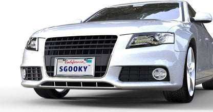 3D Chrome License Plate Frames, Pure Zinc Alloy Metal (Triangle Pattern)