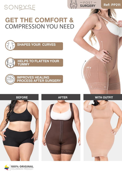 Sonryse Tummy Tuck Compression Garment for Women Fajas Colombianas Reductoras y Moldeadoras Stage 2 Faja