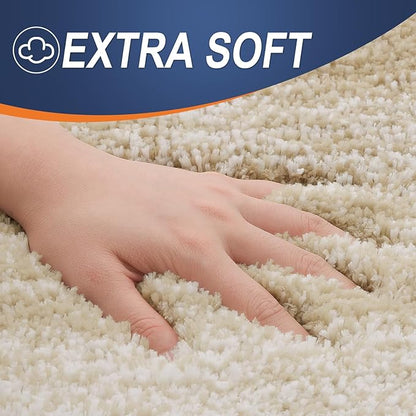 OLANLY Bathroom Runner Rugs Mat 47x17, Extra Soft Absorbent Microfiber Bath Rugs, Rubber Backing, Quick Dry, Washable Long Bath Mats for Bathroom Floor, Tub and Shower, Home Decor Accessories, Tan