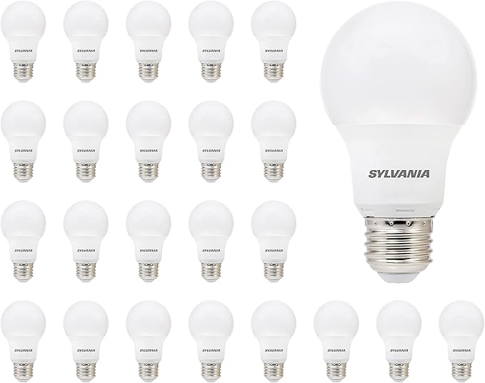 LEDVANCE Sylvania LED A19 Light Bulb, 60W Equivalent, Efficient 8.5, 10 Year, W, 5000K, 800 Lumens, Frosted, Daylight (74766) (Pack of 1, 24 Count Total)