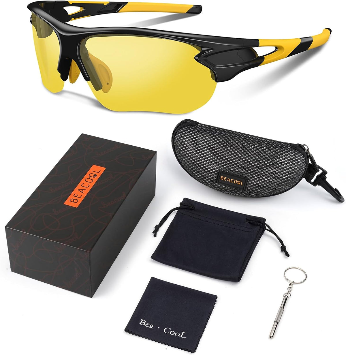 BEACOOL Polarized Sports Sunglasses for Men Women Youth Baseball Fishing Cycling Running Golf Motorcycle Tac Glasses UV400