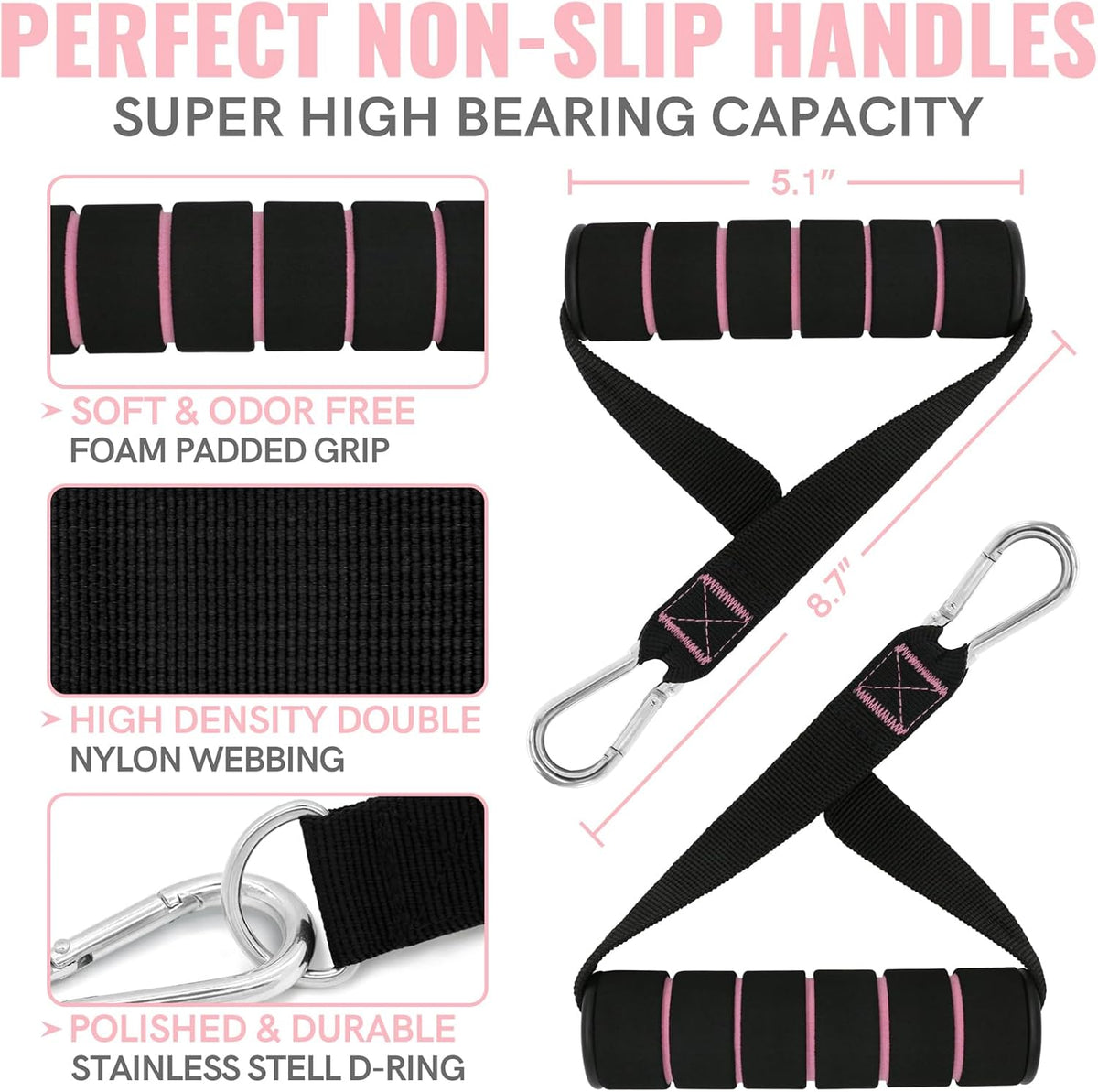 Aihoye Resistance Bands for Working Out, Exercise Bands with Handles, Stretch Bands for Exercise, Workout Bands with Door Anchors for Physical Therapy & Strength Training