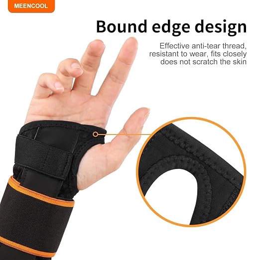 MEENCOOL Carpal Tunnel Wrist Brace Night Support with Splint for Right Hand | Adjustable Wrist Splint Men Women for Pain Relief – Support for Tendonitis, Arthritis, Sprain, Sleeping & Daily Use, Size S