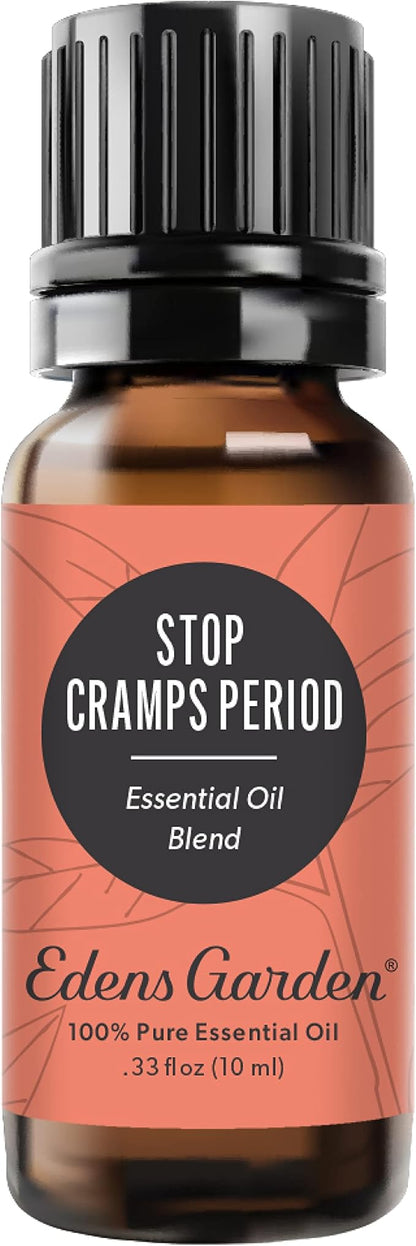 Edens Garden Stop Cramps Period Essential Oil Blend- 100% Pure Premium Grade, Undiluted, Natural, Therapeutic, Aromatherapy, The Best for Diffusing, Skin, Humidifiers, Hair 10 ml (.33 fl oz)
