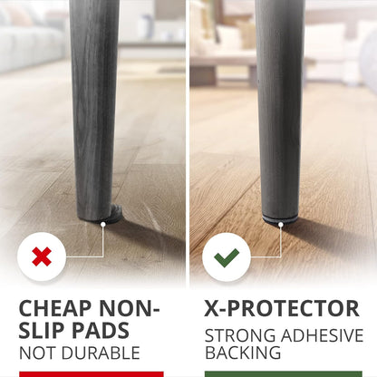 Non Slip Furniture Pads X-PROTECTOR - 16 pcs 2" - Premium Furniture Grippers! Rubber Feet Hardwood Floor Protectors for Furniture Legs - Couch Stoppers - Keep Your Furniture in Place Forever!