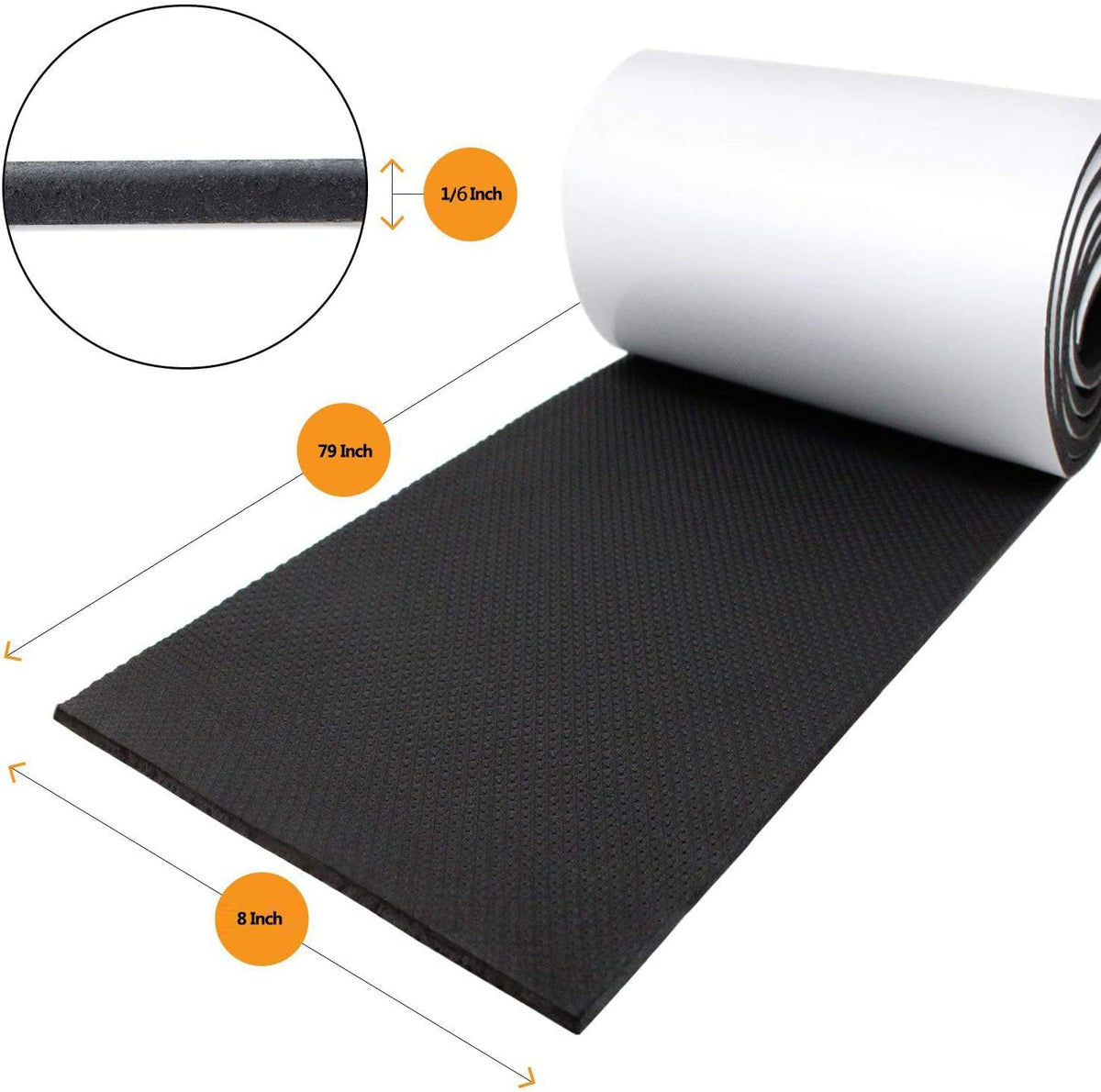Car Door Protector Bump Body Guard,79"x 8"x 1/6" Sectional Foam Sticking Garage Wall Parking Protector Collision Avoidance Waterproof Foam Protector Wall Corner Protecting Your Car Doors (1 Pack)