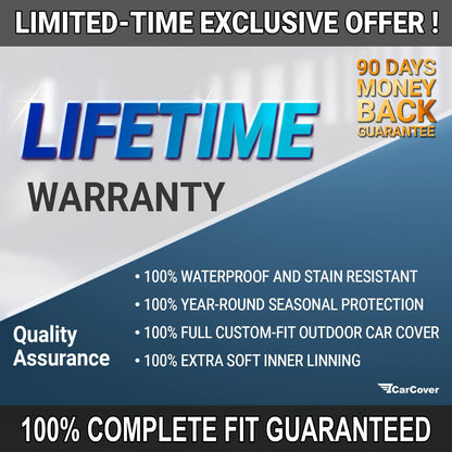 iCarCover Premium Car Cover for 1982-1987 Chevy Cavalier Heavy Duty Waterproof All Weather Automobiles Custom Fit Indoor Outdoor UV Snow Protection Covers with Straps and Bag