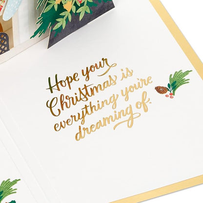 Hallmark Signature Paper Wonder Pop Up Christmas Card (Fireplace Scene) (Pack of 2)