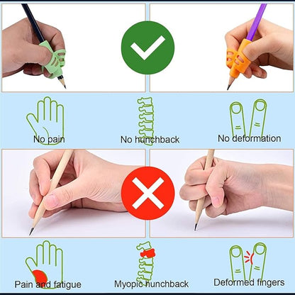 JustBlanks 20 Pcs Pencil Grips for Kids Handwriting - Pencil Holder for Kids, Pencil Grippers Writing Tool, Writing Posture Correction Tools for Toddlers, Preschoolers Special Needs for Classroom